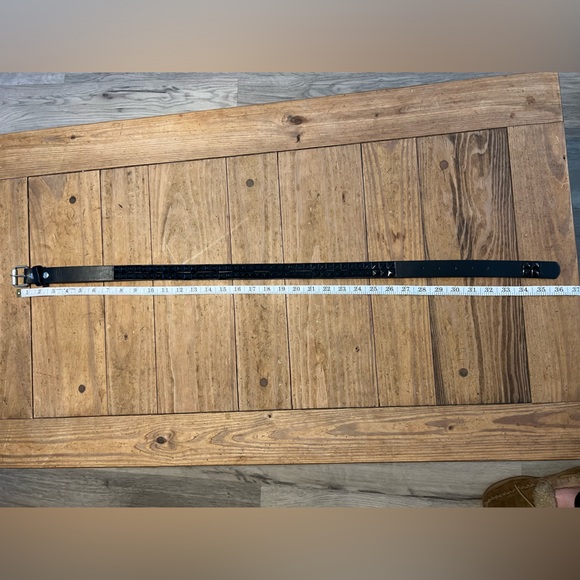 Genuine Leather Punk Rock Studded Belt-Black - Picture 6 of 7